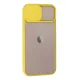 Apple iPhone 13 Kılıf Palm Buzlu Kamera Sürgülü Silikon - Sarı