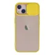 Apple iPhone 13 Kılıf Palm Buzlu Kamera Sürgülü Silikon - Sarı