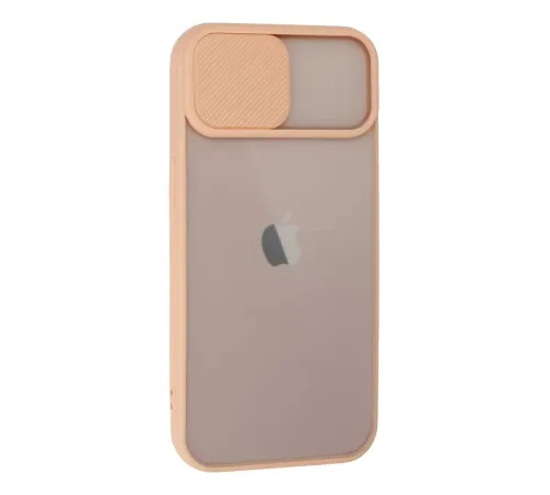Apple iPhone 13 Kılıf Palm Buzlu Kamera Sürgülü Silikon - Pembe