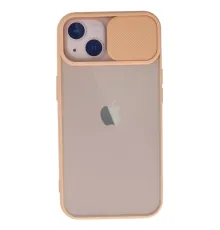 Apple iPhone 13 Kılıf Palm Buzlu Kamera Sürgülü Silikon - Pembe