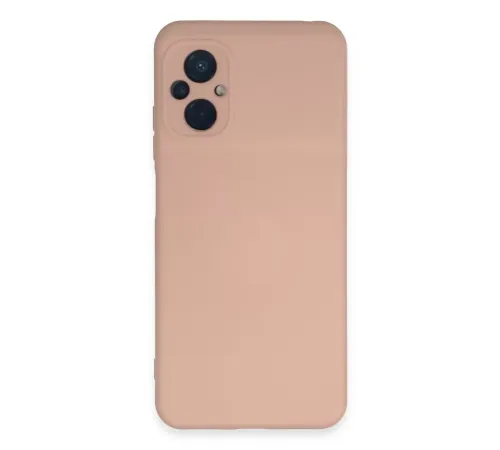 Xiaomi Poco M5 Kılıf Nano içi Kadife Silikon - Pudra