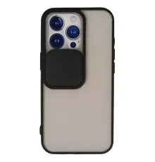 Apple iPhone 13 Pro Kılıf Palm Buzlu Kamera Sürgülü Silikon - Siyah