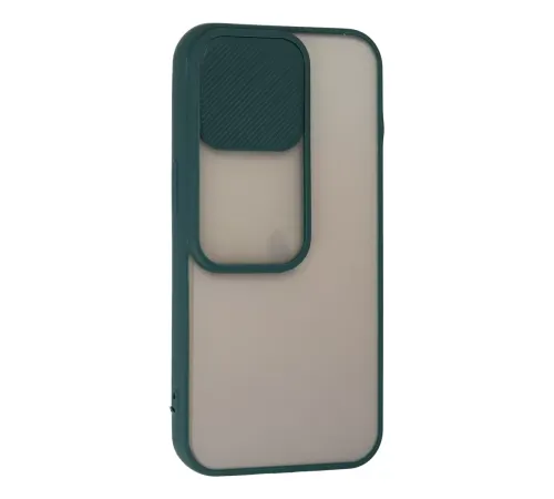 Apple iPhone 13 Pro Kılıf Palm Buzlu Kamera Sürgülü Silikon - Yeşil