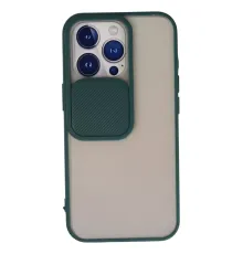 Apple iPhone 13 Pro Kılıf Palm Buzlu Kamera Sürgülü Silikon - Yeşil