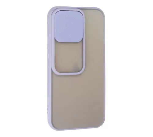 Apple iPhone 13 Pro Kılıf Palm Buzlu Kamera Sürgülü Silikon - Lila
