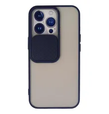 Apple iPhone 13 Pro Kılıf Palm Buzlu Kamera Sürgülü Silikon - Lacivert