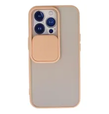 Apple iPhone 13 Pro Kılıf Palm Buzlu Kamera Sürgülü Silikon - Pembe