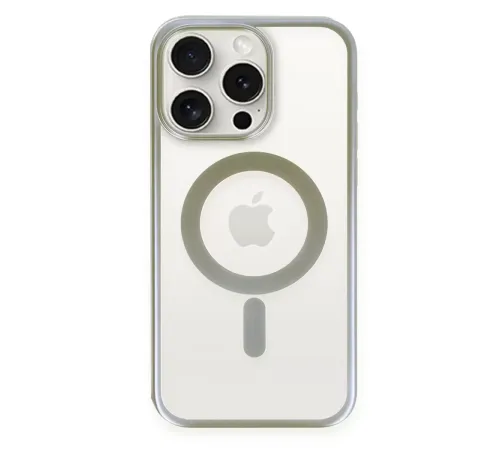 Apple iPhone 15 Pro Kılıf Erozi Magsafe Kapak - Gri