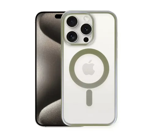Apple iPhone 15 Pro Kılıf Erozi Magsafe Kapak - Gri