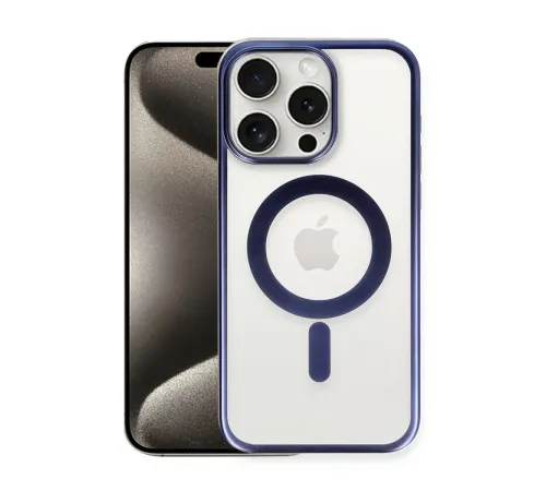 Apple iPhone 15 Pro Kılıf Erozi Magsafe Kapak - Lacivert
