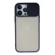 Apple iPhone 13 Pro Max Kılıf Palm Buzlu Kamera Sürgülü Silikon - Lacivert