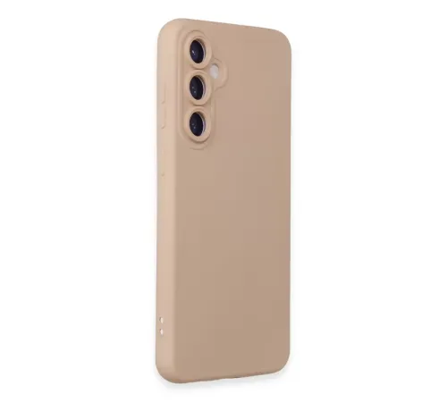 Samsung Galaxy S24 Kılıf Nano içi Kadife Silikon - Pudra