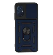 Xiaomi Poco M5 Kılıf Pars Lens Yüzüklü Silikon - Lacivert