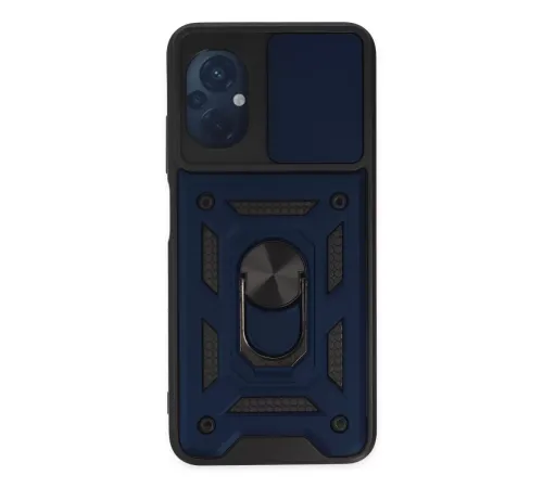 Xiaomi Poco M5 Kılıf Pars Lens Yüzüklü Silikon - Lacivert