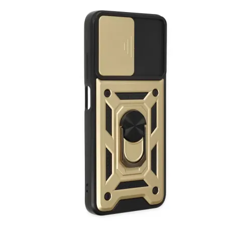Xiaomi Poco M5 Kılıf Pars Lens Yüzüklü Silikon - Gold