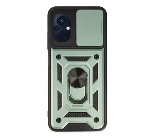 Xiaomi Poco M5 Kılıf Pars Lens Yüzüklü Silikon - Yeşil