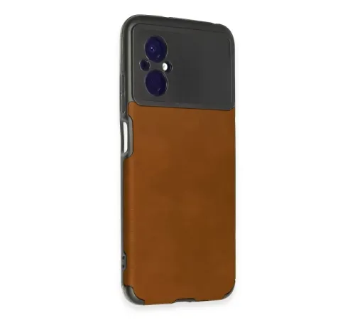 Xiaomi Poco M5 Kılıf Loop Deri Silikon - Kahverengi