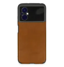 Xiaomi Poco M5 Kılıf Loop Deri Silikon - Kahverengi