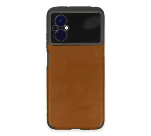 Xiaomi Poco M5 Kılıf Loop Deri Silikon - Kahverengi