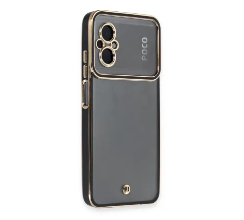 Xiaomi Poco M5 Kılıf Liva Lens Silikon - Siyah