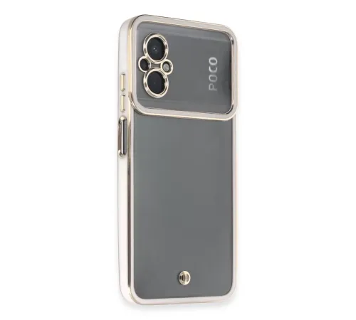 Xiaomi Poco M5 Kılıf Liva Lens Silikon - Beyaz