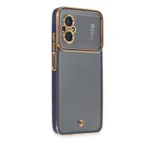 Xiaomi Poco M5 Kılıf Liva Lens Silikon - Mavi