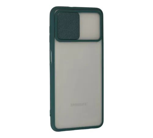 Samsung Galaxy A22 Kılıf Palm Buzlu Kamera Sürgülü Silikon - Yeşil