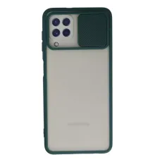 Samsung Galaxy A22 Kılıf Palm Buzlu Kamera Sürgülü Silikon - Yeşil