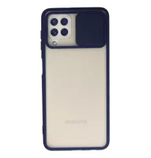 Samsung Galaxy A22 Kılıf Palm Buzlu Kamera Sürgülü Silikon - Lacivert
