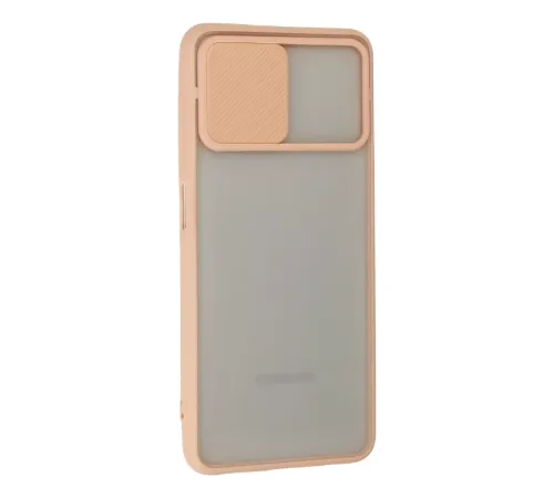 Samsung Galaxy A22 Kılıf Palm Buzlu Kamera Sürgülü Silikon - Pembe