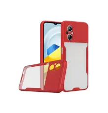 Xiaomi Poco M5 Kılıf Platin Silikon - Kırmızı