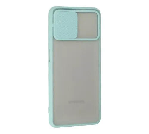 Samsung Galaxy A22 Kılıf Palm Buzlu Kamera Sürgülü Silikon - Turkuaz