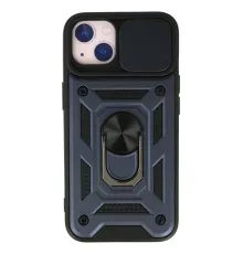 Apple iPhone 13 Kılıf Pars Lens Yüzüklü Silikon - Lacivert