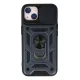 Apple iPhone 13 Kılıf Pars Lens Yüzüklü Silikon - Lacivert