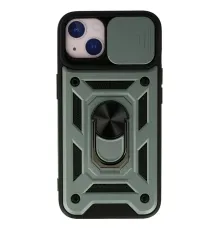 Apple iPhone 13 Kılıf Pars Lens Yüzüklü Silikon - Yeşil