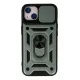 Apple iPhone 13 Kılıf Pars Lens Yüzüklü Silikon - Yeşil