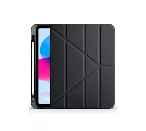 Apple iPad 2022 10.9 (10.nesil) Kılıf Kalemlikli Mars Tablet Kılıfı - Siyah