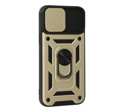 Apple iPhone 13 Pro Kılıf Pars Lens Yüzüklü Silikon - Gold