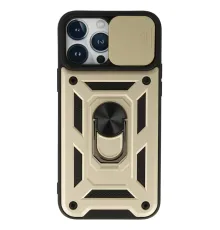 Apple iPhone 13 Pro Kılıf Pars Lens Yüzüklü Silikon - Gold