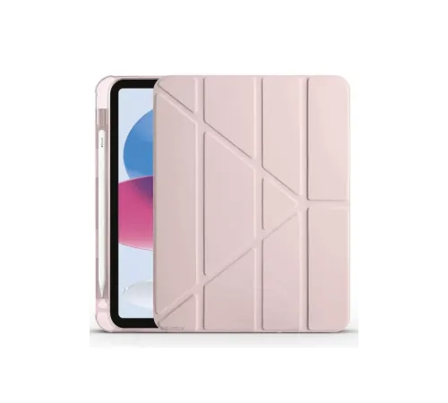 Apple iPad 2022 10.9 (10.nesil) Kılıf Kalemlikli Mars Tablet Kılıfı - Rose Gold