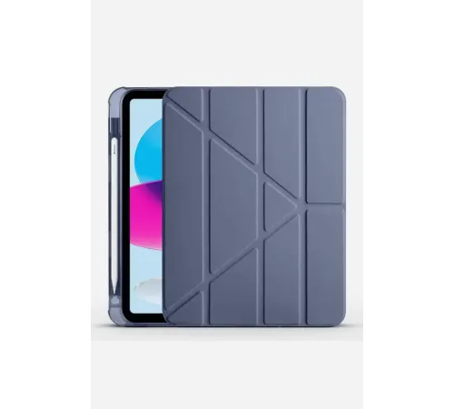 Apple iPad 2022 10.9 (10.nesil) Kılıf Kalemlikli Mars Tablet Kılıfı - Lavender