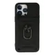 Apple iPhone 13 Pro Max Kılıf Pars Lens Yüzüklü Silikon - Siyah