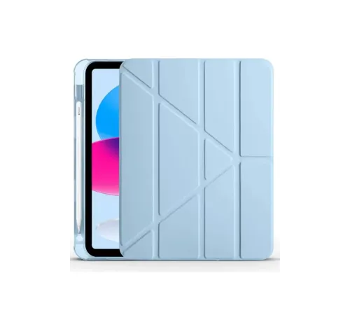 Apple iPad 2022 10.9 (10.nesil) Kılıf Kalemlikli Mars Tablet Kılıfı - Mavi