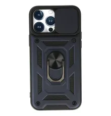 Apple iPhone 13 Pro Max Kılıf Pars Lens Yüzüklü Silikon - Lacivert