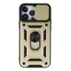 Apple iPhone 13 Pro Max Kılıf Pars Lens Yüzüklü Silikon - Gold