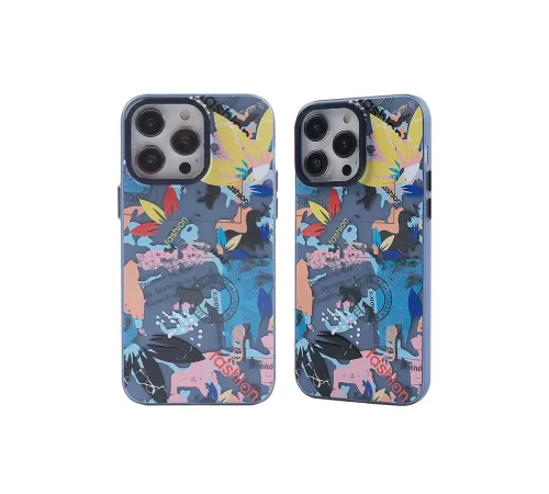 Apple iPhone 13 Pro Kılıf Desenli Kapak - Pembe - 1