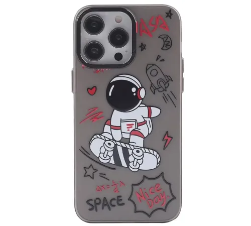 Apple iPhone 14 Pro Kılıf Desenli Kapak - Siyah - 1