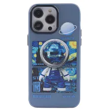 Apple iPhone 14 Pro Kılıf Desenli Kapak - Mavi - 1