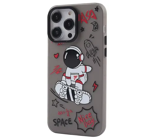 Apple iPhone 14 Pro Max Kılıf Desenli Kapak - Siyah - 1