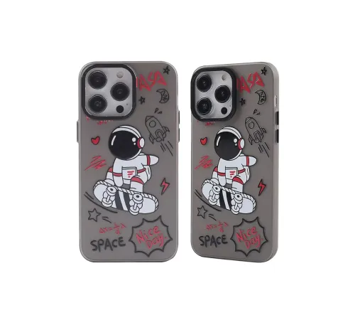Apple iPhone 14 Pro Max Kılıf Desenli Kapak - Siyah - 1